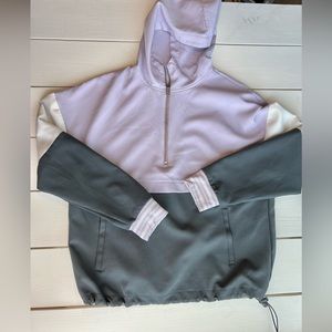 Avia Color Block Light-Weight Lavender Gray Hoodie with Drawstring Waist Size XS